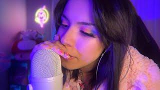 ASMR Extremely Up Close Whispers + Triggers, Covering & Uncovering the mic, Soft Spoken Rambles 