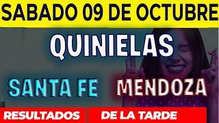 Resultados Quinielas Vespertinas de Santa Fe y Mendoza, Sábado 9 de Octubre