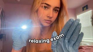 ASMR face and eye exam(light triggers, follow my instructions, latex gloves)