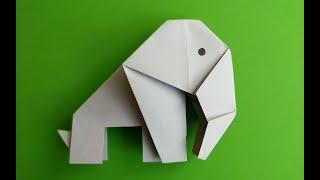 Слон оригами из бумаги | Origami paper elephant