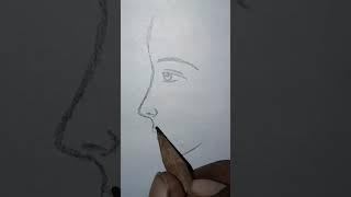 Very easy to draw One side face  #shorts #youtubeshort #tranding #youtubart  #artpower #artloves