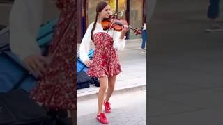 Karolina Protsenko and Holly May ‘Dance Monkey’ in Santa Monica #shorts #violin #cover