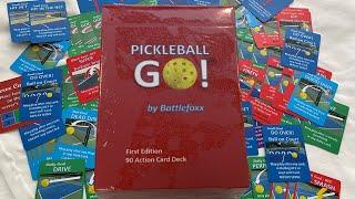 Pickleball GO! The Card Game.  Fast action, head to head, card game of pickleball card game