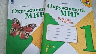 КНИГА и РАБОЧАЯ тетрадь ОКРУЖАЮЩИЙ МИР 1 класс, 1 часть, издательство ПРОСВЕЩЕНИЕ,  Школа России.