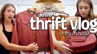 thrift with me in DENVER!! (thrifting roadtrip pt. 1 ) + haul | thrift vlog 38