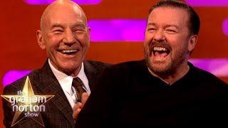 Sir Patrick Stewart & Ricky Gervais Couldn't Stop Laughing Over The Word 'Panties'