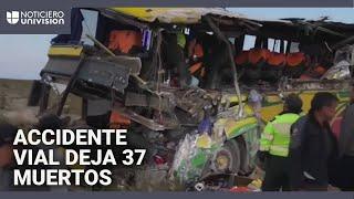 Al menos 37 personas mueren tras el choque frontal entre dos autobuses