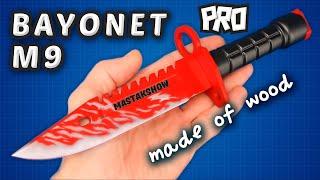 How to make M9 BAYONET. BAYONET-KNIFE M9 made of wood with your own hands. Standoff 2 | CS:GO DIY