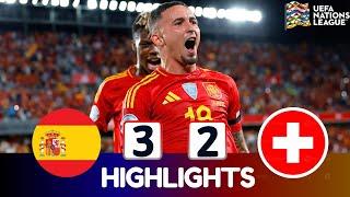 Espagne vs Suisse (3-2) | Highlights & Goals | UEFA Nations League 2024/25