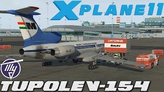 X-Plane 11 - Tupolev 154 - Prague  Budapest - Nostalgic VOR flight.