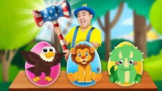 Baby Animals in Surprise Eggs | Kids Songs & Nursery Rhymes | Tigi Boo