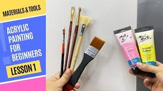 The Beginners Series / Lesson 1 / Acrylic Painting Materials for Beginners