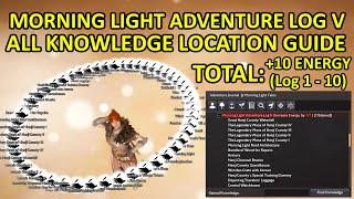 +10 Max Energy TOTAL, Morning Light Adventure Log 5 (V) Knowledge Location Guide Black Desert BDO