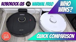 Roborock Q5 Pro vs Narwal Freo X Plus Robot Vacuum & Mop COMPARISON  Who Wins