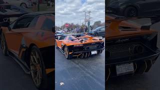 Lamborghini aventador svj roadster revving hard!! #lamborghini #v12 #loudexhaust #straightpipes #svj