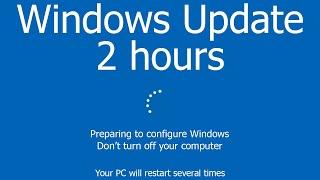 Windows Update Screen 2 hours REAL COUNT in 4K UHD !