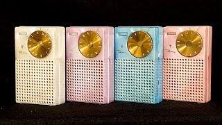 Regency TR-1 first transistor radio 1954 pearlescent PINK! 1955 - collectornet.net