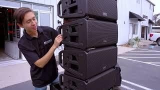 QSC L Class LA 108 Line Array Ground Stack Setup