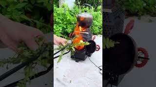 High flame smokeless garden stove #outdoorstove #campfire #woodstove #bbq #outdoorcooking #factory
