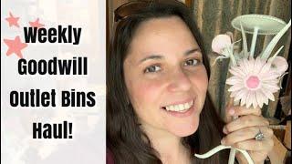Weekly Goodwill Outlet Bins Thrift Haul #9! Vintage Home Decor!