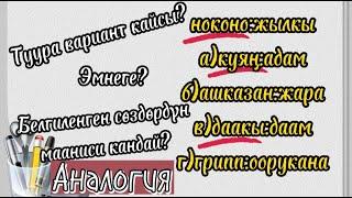 Аналогия ЖРТге даярдануу #кыргызтили #орт #жрт