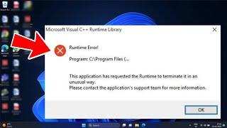 How to Fix Microsoft Visual C++ Runtime Library Error (EASY)