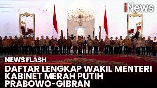 [FULL] Daftar Lengkap Wakil Menteri Kabinet Merah Putih Prabowo-Gibran