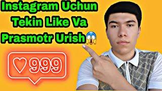 INSTAGRAM UCHUN TEKIN LIKE PROSMOTR URUSH QIZIĞI TEKIN