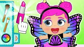 BEBÉ LILY  Se disfraza de mariposa multicolor  Dibujos animados para niños y niñas