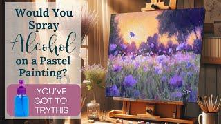 What Happens When You Spray Alcohol on a Pastel Painting? Watch the Dreamy and Magical Effects!