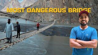 WORLD's MOST DANGEROUS ROPE BRIDGE AND CRAZY ZIPLINE | HUSSAINI VILLAGE | EP-07 | GB SERIES