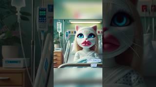 Kitty gets plastic surgery! Cat story | Kitty Kingdom #cat #plasticsurgery #aicat