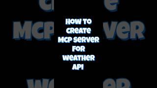 Build an MCP Server in 3 Mins with Claude & Weather API | AI Tool Integration Made Easy