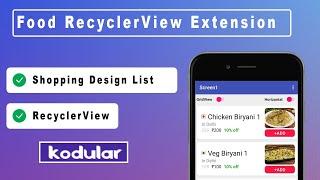 Food RecyclerView Extension | Shopping Design List | DeepHost