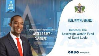 Hon. Wayne Girard Debates The Sovereign Wealth Fund of Saint Lucia