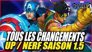 TOUS LES CHANGEMENTS DES HÉROS EN SAISON 1.5 ► MARVEL RIVALS (UP / NERF)