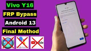 Vivo Y16 FRP Bypass Android 13 Without PC | Vivo Y16 Bypass FRP Google Account Lock | New Method