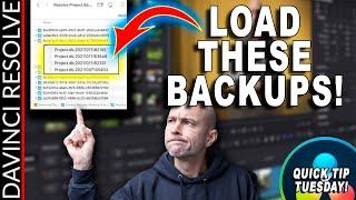 How to Restore PROJECT.DB backup file in DaVinci Resolve | Quick Tip Tuesday!