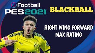 RWF Right wing forward black ball bb max rating pes 2021 #pes2021 #konami #pes2020 #efootballpes