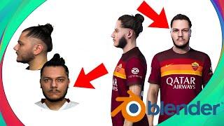 como fazer faces para pes 2021 BLENDER PES 2021