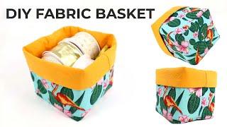 Fabric Basket Tutorial // How to Make Fabric Baskets in ANY Size You Want