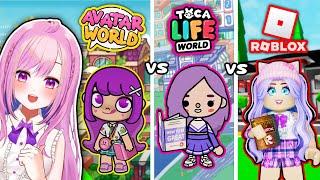 Back To SCHOOL!! ️ Avatar World VS Toca Life World VS Robox