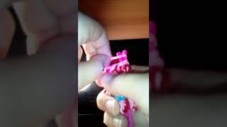 Как сделать тролля Розочка из резинок Rainbow Loom на рогатке.