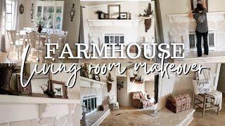 Living room makeover | Country farmhouse makeover on a budget | DECORATE WITH ME.