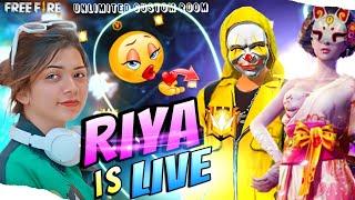 CUTE FREEFIRE GIRL LIVE STREAM -LIVE GUILD TEST 1 V 2 #freefirelive#girllive#nonstoplive#gwriya