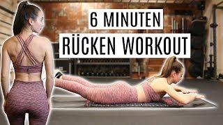 6 MINUTEN RÜCKEN WORKOUT für Zuhause | Rückenmuskulatur aufbauen und stärken!