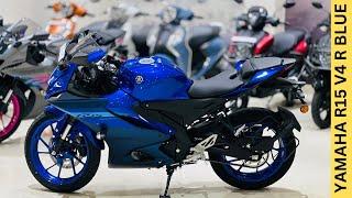 New Yamaha R15 V4 Racing Blue Colour Full Details Review  Price & Features ️ R15 V4 2024