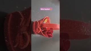 Glitter paper mini basket  #basket #minibasket #shorts #trending #ytshorts  #diyproject