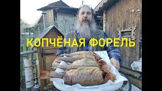 Копчёная форель.Рыба горячего копчения.