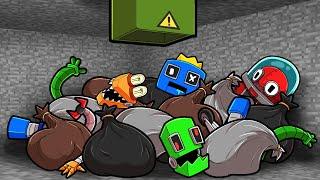 Rainbow Robots UNDERGROUND SURVIVAL in Minecraft!